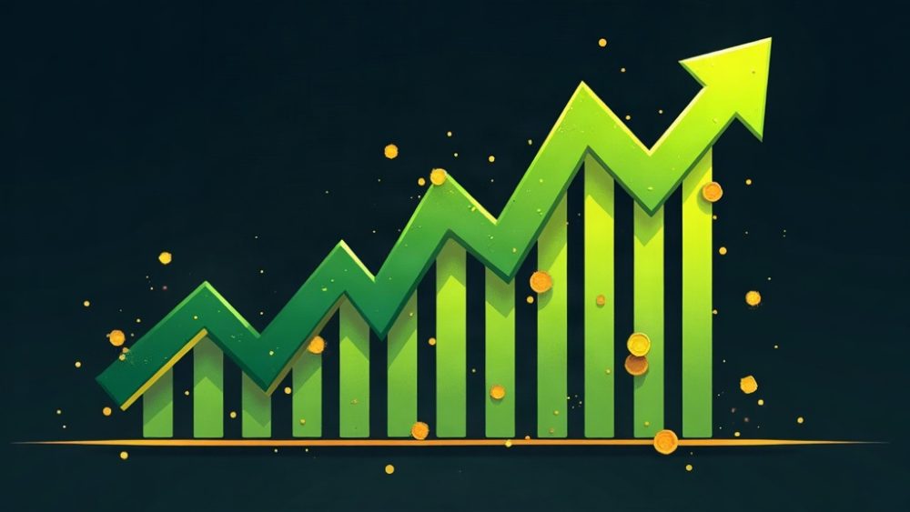 Gráfico de velas de Bitcoin rompiendo al alza la marca de $80.000 con volumen alto