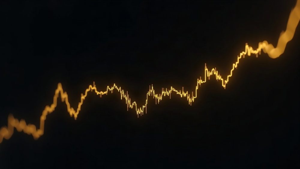 Gráficos de Bitcoin y oro convergiendo en movimiento paralelo