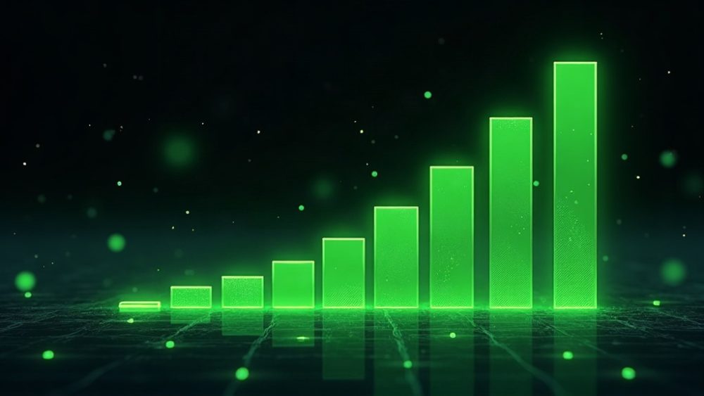 Gráfico de velas de CAKE con volumen alto y vela verde ascendente