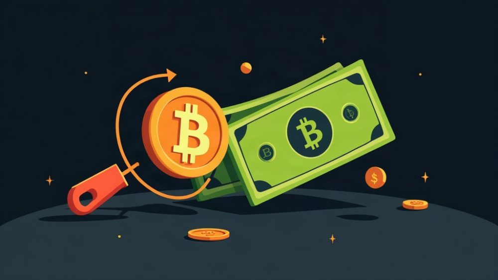 Candado roto con Bitcoin regresando a billetera tras hackeo