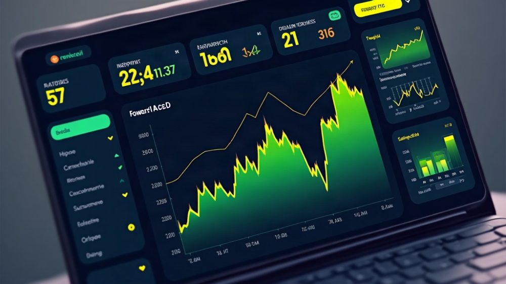 Dashboard de terminal Interstate con gráficos de memecoins, futuros y predicciones en una interfaz