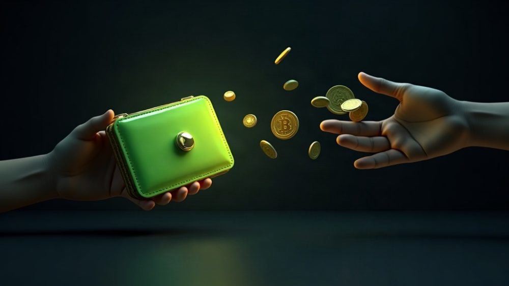 Wallet cripto siendo drenada por estafadores con logo de Telegram
