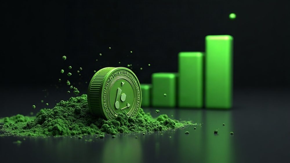 Token UNI siendo quemado con gráfico de volumen récord en Robinhood Chain